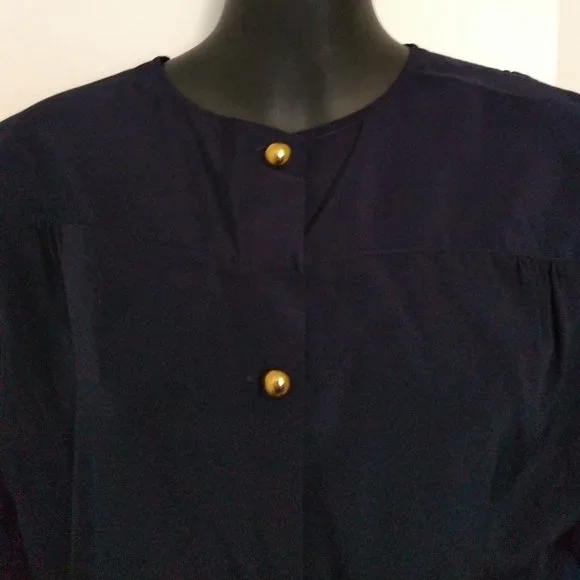 🔥Host Pick🔥 Vintage Parisian style navy blouse - Picture 9 of 9